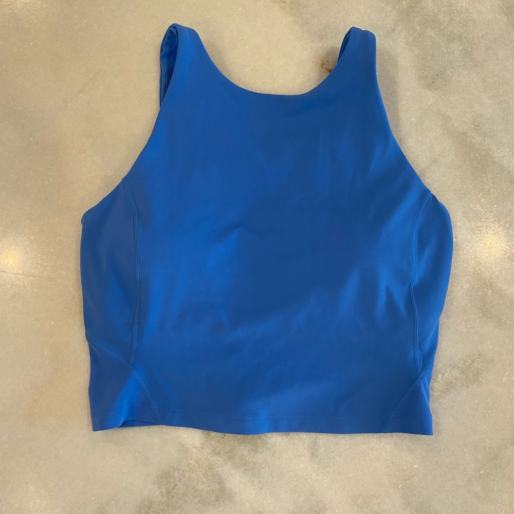 Blue Cropped Lululemon Tank